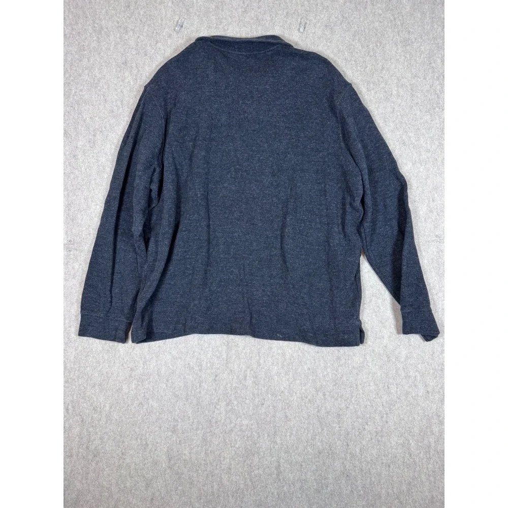 k184. Polo Ralph Lauren Mens XXL Charcoal  Heather Quarter Zip Cotton Pullover